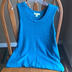 Turquoise blue lightweight sweater tank